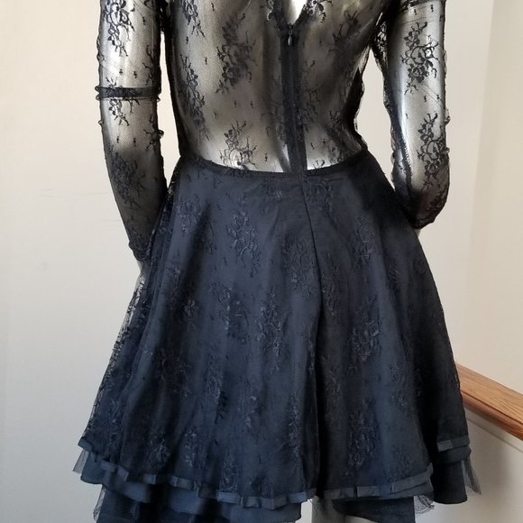 Black Lace Sexy Dress - Picture 3 of 6